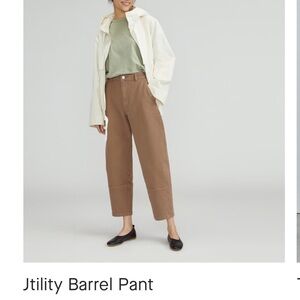Everlane Utility Barrel Pant in Brown